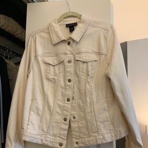 Lane Bryant cream denim jacket